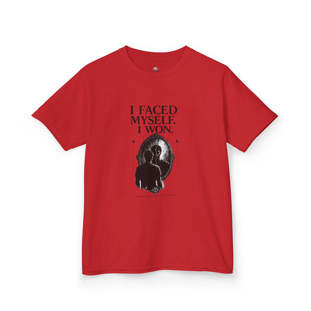I Faced Myself, I Won Motivational T-Shirt Kids Size