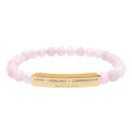 Rose Quartz Natural Stone Stretch Bracelet