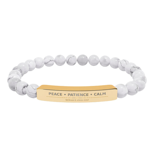 Howlite Natural Stone Stretch Bracelet