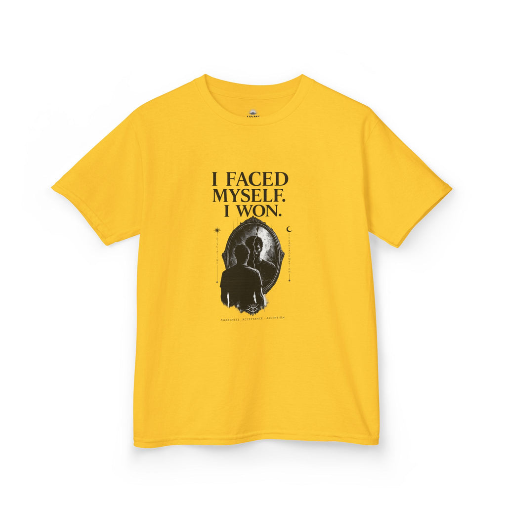 I Faced Myself, I Won Motivational T-Shirt Kids Size