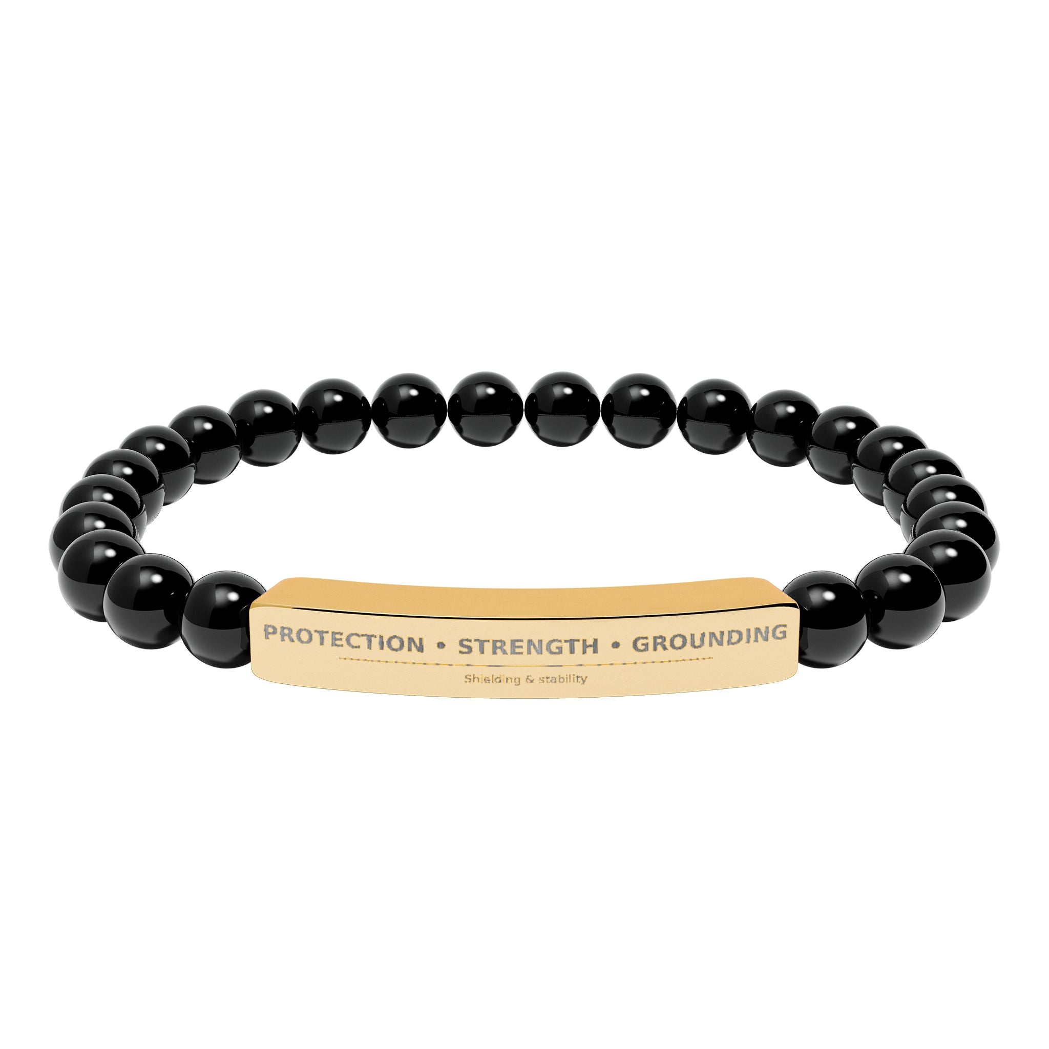 Oynx Natural Stone Stretch Bracelet
