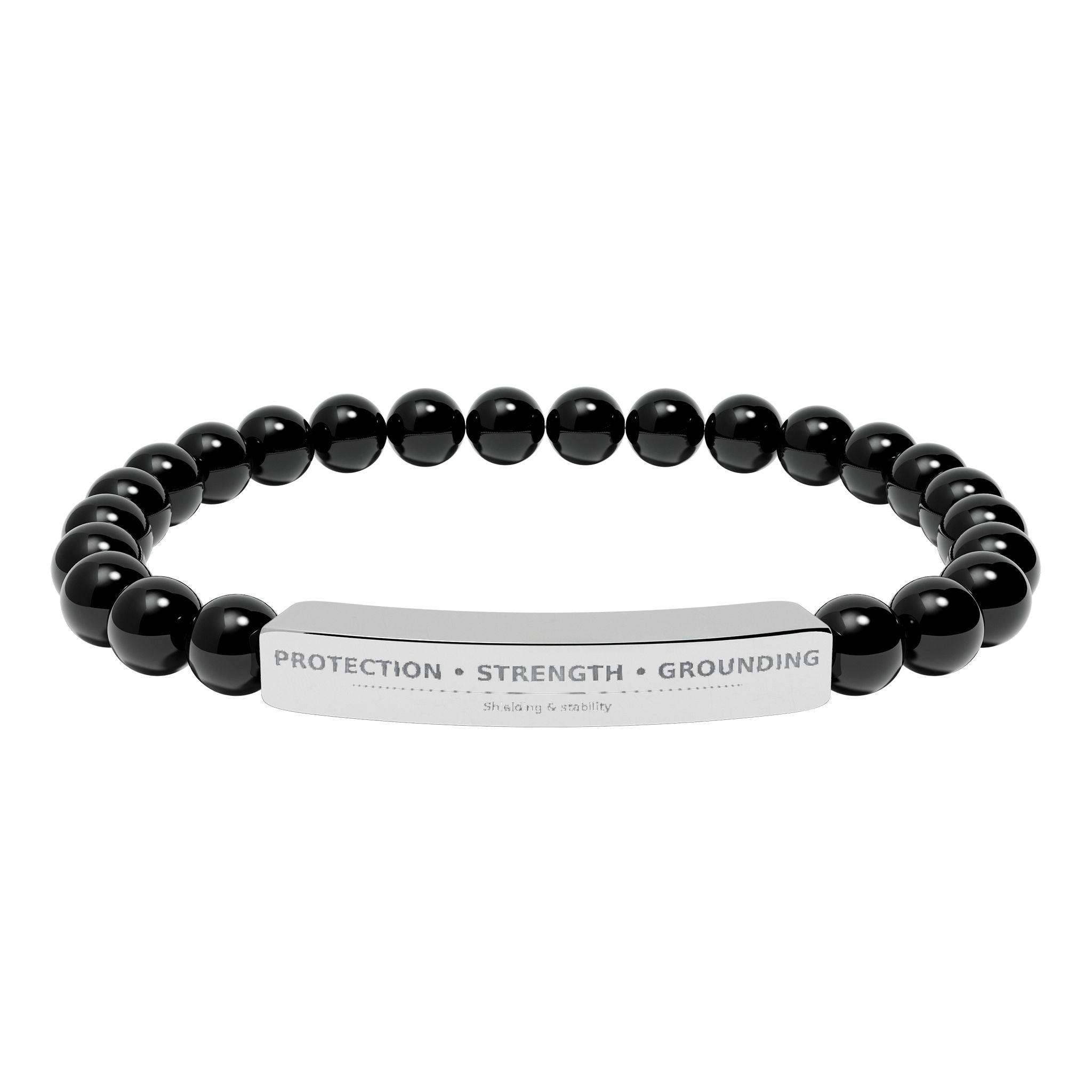 Oynx Natural Stone Stretch Bracelet